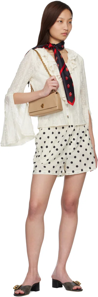 Marc Jacobs Black Blurred Lips Square Scarf In Black