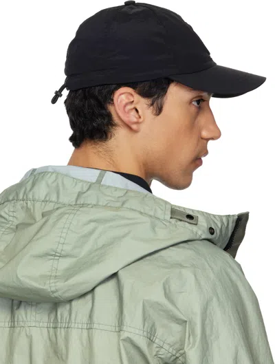 Stone Island Nylon Baseball Hat With Prominent Logo In Black