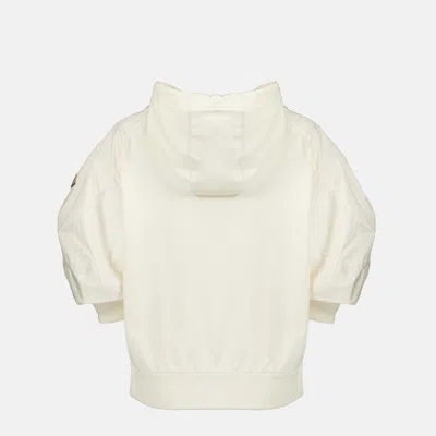 Moncler Drawstring-hood Kangaroo-pocket Jacket In White