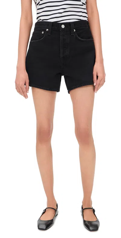Agolde Parker Vintage Jean Shorts Phase In Black