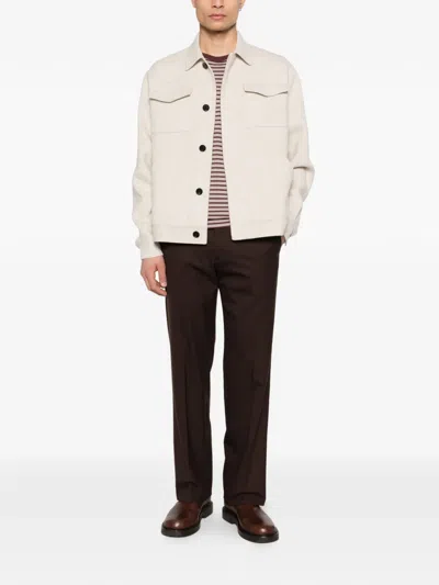 Bompard Patch-pocket Double-sided Jacket In Neutral