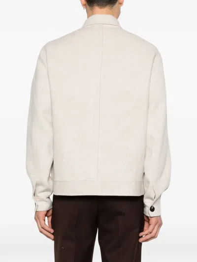 Bompard Patch-pocket Double-sided Jacket In Neutral