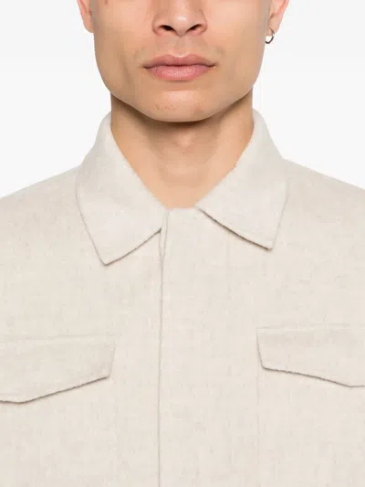 Bompard Patch-pocket Double-sided Jacket In Neutral