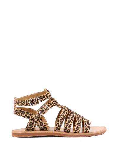 Pom D'api Plagette Gladiator Leopard-print Sandals In Animal Print