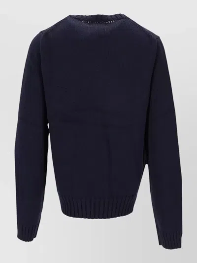 Polo Ralph Lauren Flag Cotton Crewneck Sweater Woman Sweater Navy Size S Cotton In Hunter Navy Multi