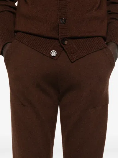 Bompard Drawstring Track Pants In Brown