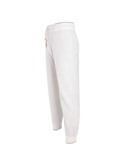 Gran Sasso Drawstring Track Pants In White