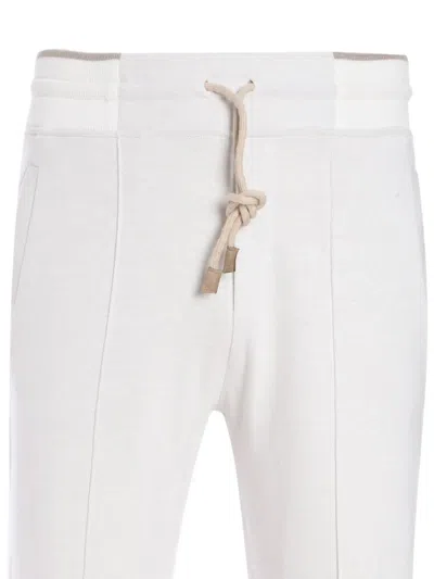 Gran Sasso Drawstring Track Pants In White