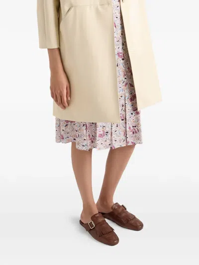 Prada Patterned Dress In Purple