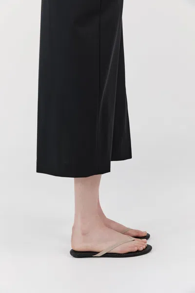 St Agni Suede Woven Flip Flop In Neutral