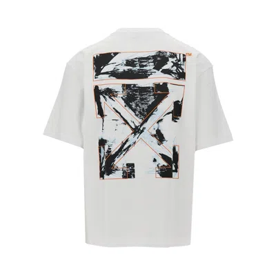 Off-white Graphic Print Crew Neck Short Sleeve T-shirt In White