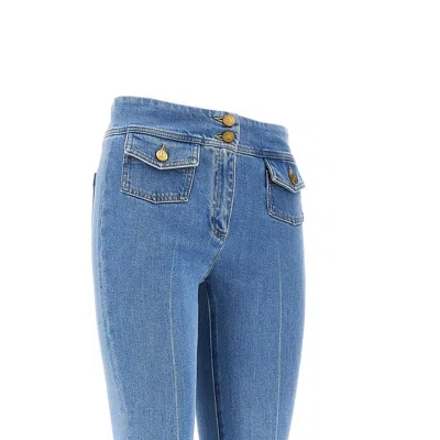 Seafarer Button Flared Jeans In Blue
