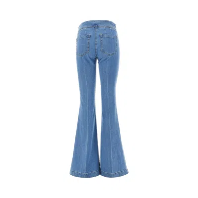 Seafarer Button Flared Jeans In Blue