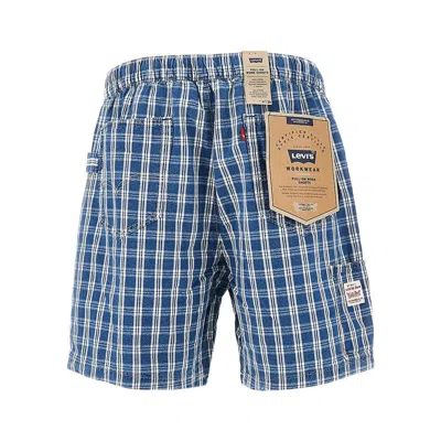 Levi's Plaid Bermuda Shorts In Blue