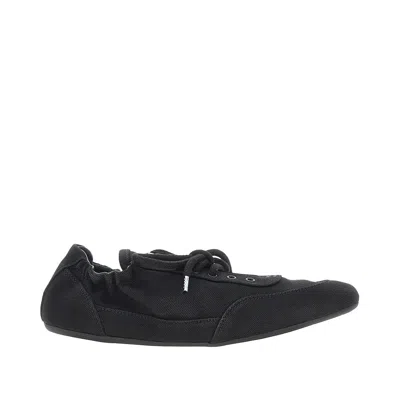 Prada Collapse Canvas Sneakers In Black