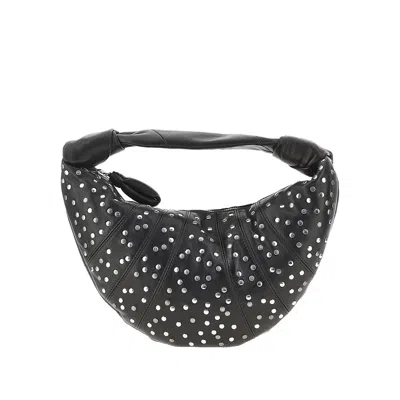 Lemaire Dark Chocolate Studs Dots Mini Fortune Croissant Bag In Brown
