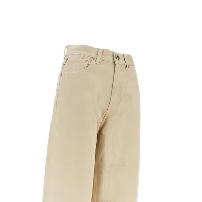Blazé Milano 'java' Wide Leg Jeans In Neutral