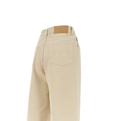 Blazé Milano 'java' Wide Leg Jeans In Neutral