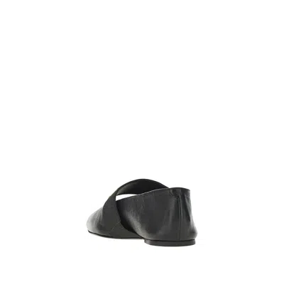 Givenchy Sliced Square Elastic-strap Ballet Flats In Black