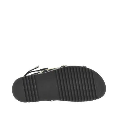 Rick Owens Megalace Mule Granola Black Leather Sandals