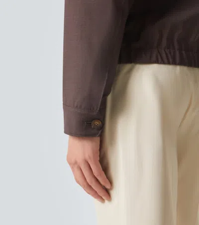 Canali Impeccabile Wool Blouson Jacket In Purple