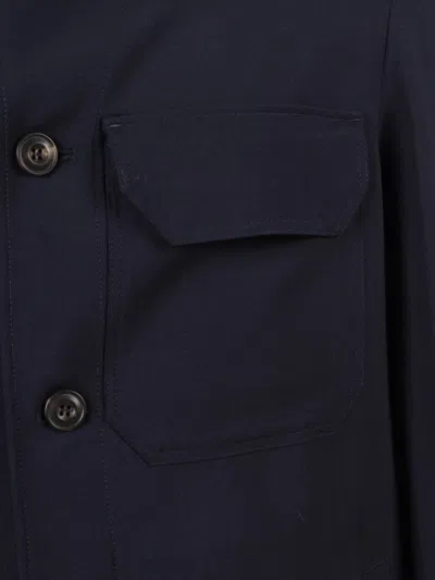 Brando Buttoned Flap-pocket Overshirt In Black