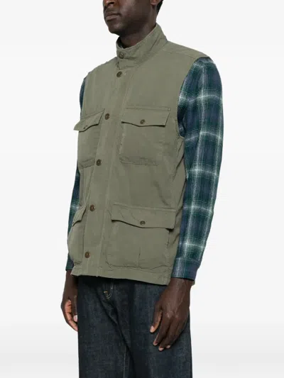 Barbour Multi-pocket Gilet Jacket In Green