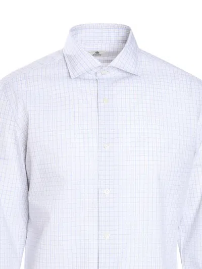 Luigi Borrelli Long-sleeve Check-pattern Shirt In White