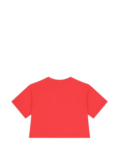 Escada Logo-embroidered T-shirt In Red