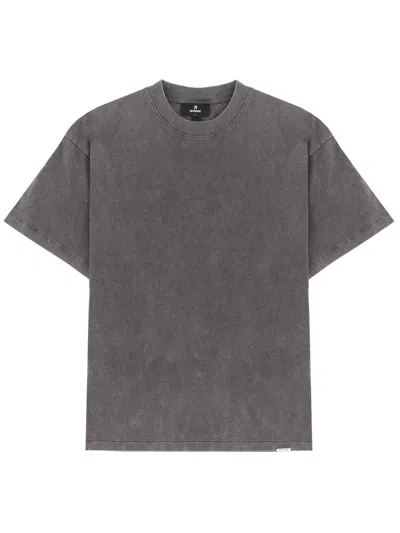 Represent Grey Solid Crew Neck T-shirt In Gray