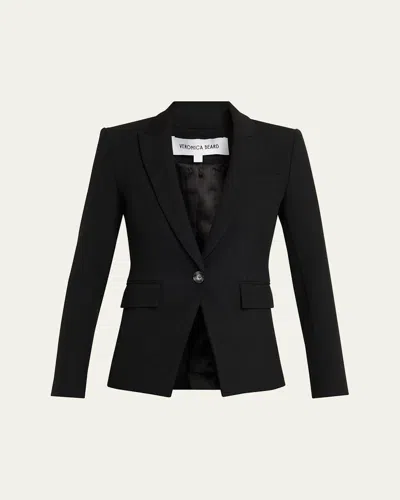 Veronica Beard Miller Stretch Crepe Dickey Jacket In Black