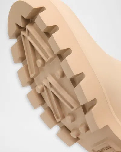 Moncler Kickstream Drawstring Logo-patch Rain Boots In Nude