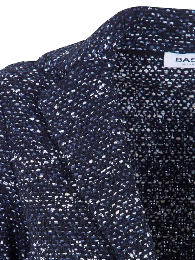 Base Cotton Blend Single-breasted Jacket In Black