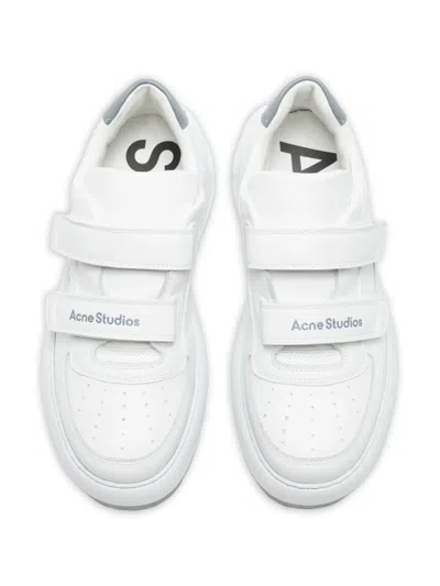 Acne Studios Touch-strap Platform Sneakers In White