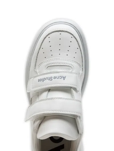 Acne Studios Touch-strap Platform Sneakers In White
