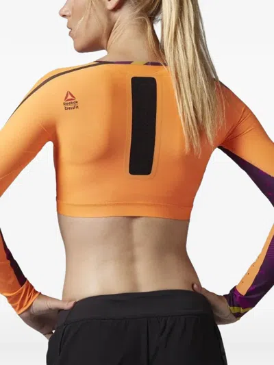 Reebok Compression Long-sleeve Crop Top In Multi