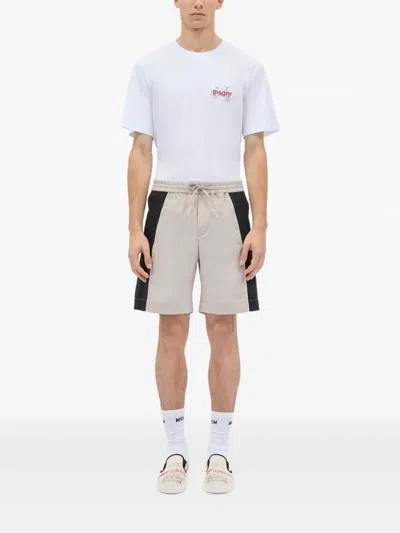 抽绳系带拼色短裤