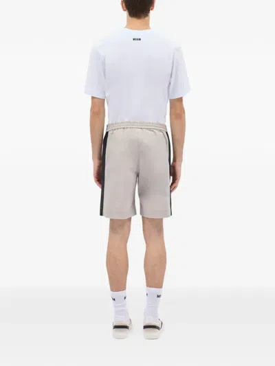 抽绳系带拼色短裤