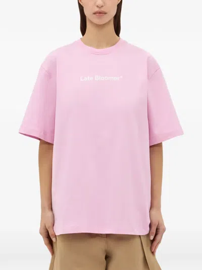 Msgm Printed T-shirt In Pink