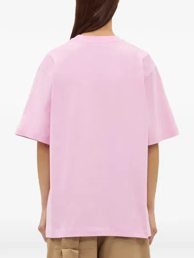 Msgm Printed T-shirt In Pink