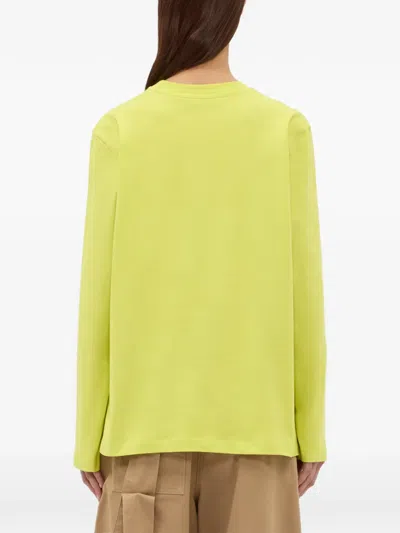 Msgm Long-sleeve Top In Yellow