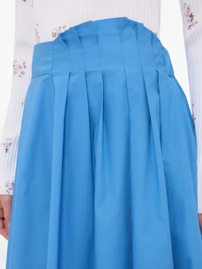 Msgm A-line Midi Skirt In Blue