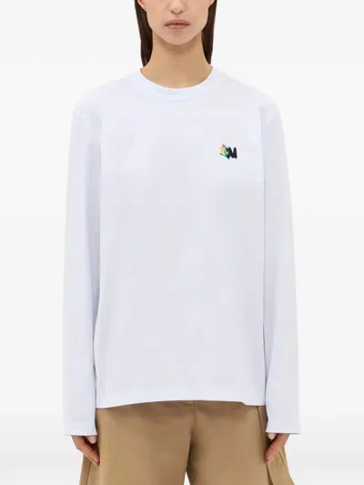 Msgm Long-sleeves T-shirt In White