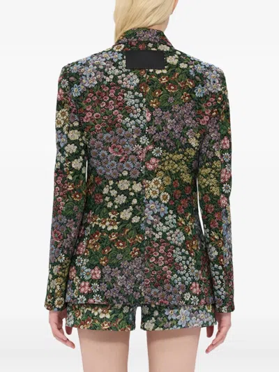 Msgm Floral-pattern Single-breasted Blazer In Multi