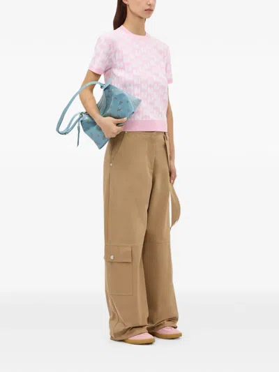 Msgm Patterned T-shirt In Pink