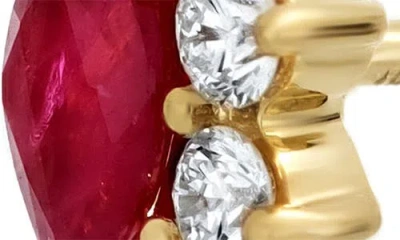Bony Levy El Mar Diamond & Ruby Stud Earrings In Purple