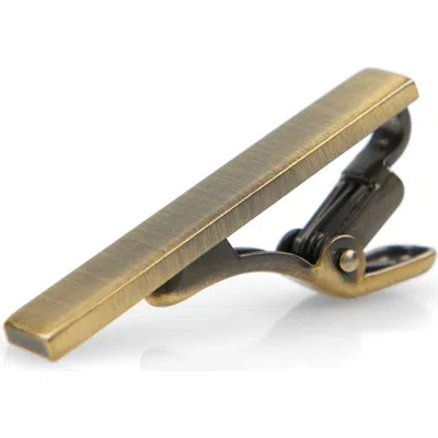 Construct Slim Tie Bar In Gold