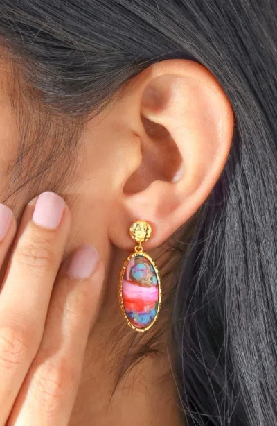 Ys Gems Drop Earrings In Multi