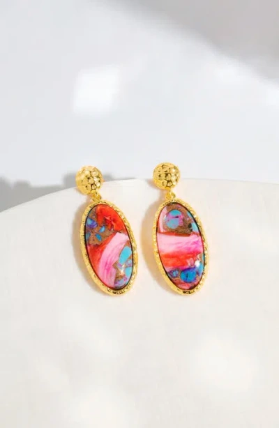 Ys Gems Drop Earrings In Multi
