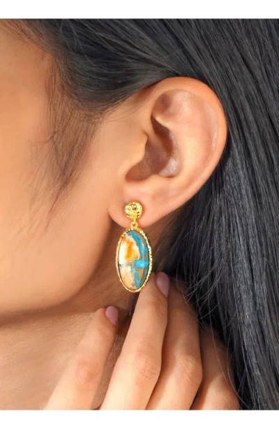 Ys Gems Drop Earrings In Multi